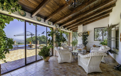 Seating area in porch